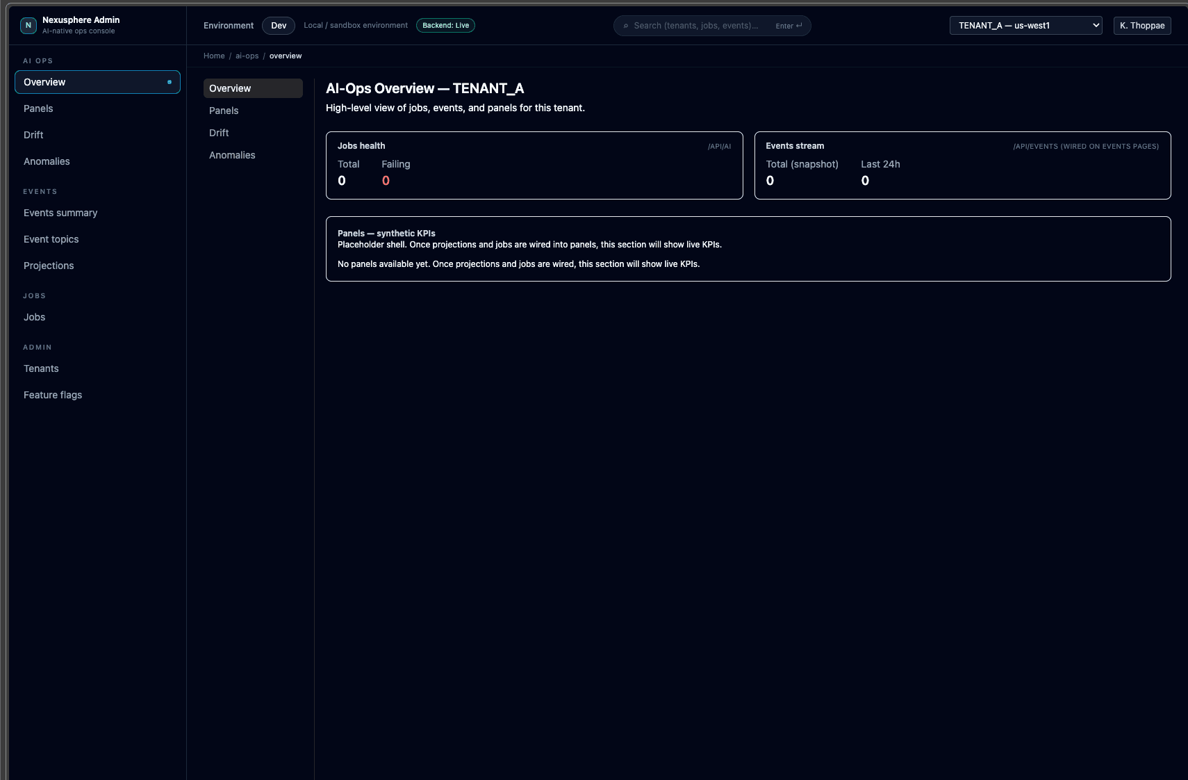 Nexusphere Admin Console
